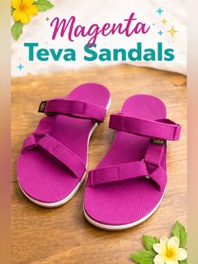 Teva Magenta Sport Sandals | Adjustable Straps | Comfy Summer Slides